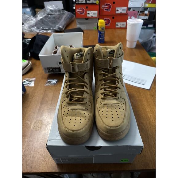Size 8.5 - Nike Air Force 1 High Flax - Picture 1 of 5